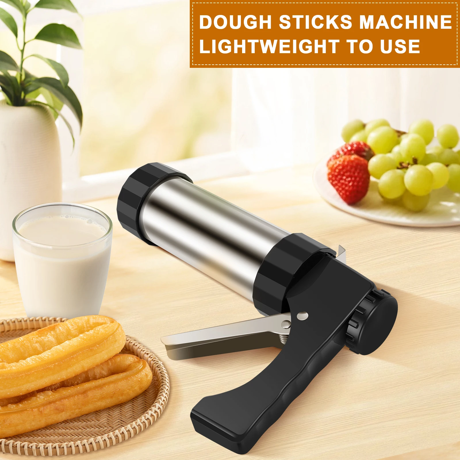 チュロス製造機、クッキー型抜き、ステンレス製ケーキクリームデ - Churros Maker Gun のレビューと価格