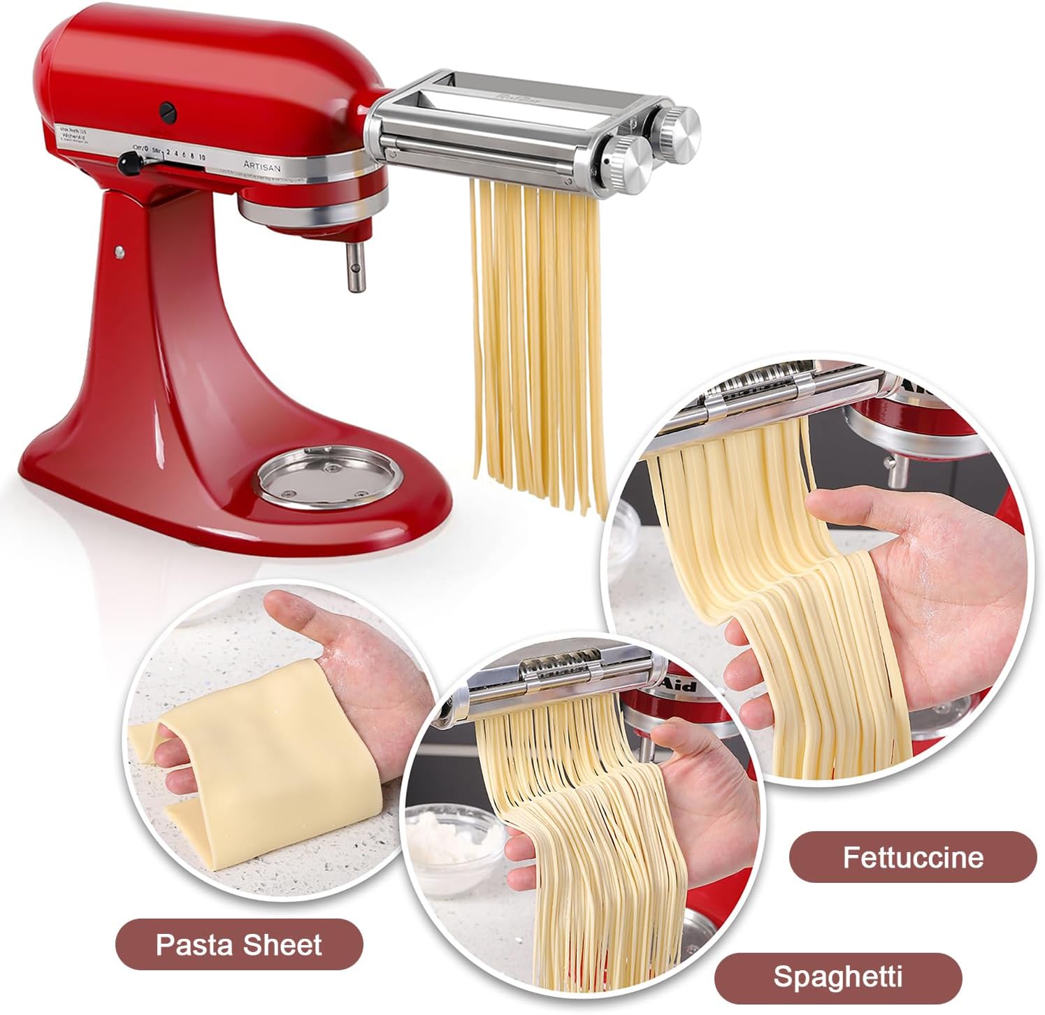 キッチンエイドミキサー3-in-1パスタローラーカッターアタ - Kitchenaid Mixer Hand Mixer のレビューと価格