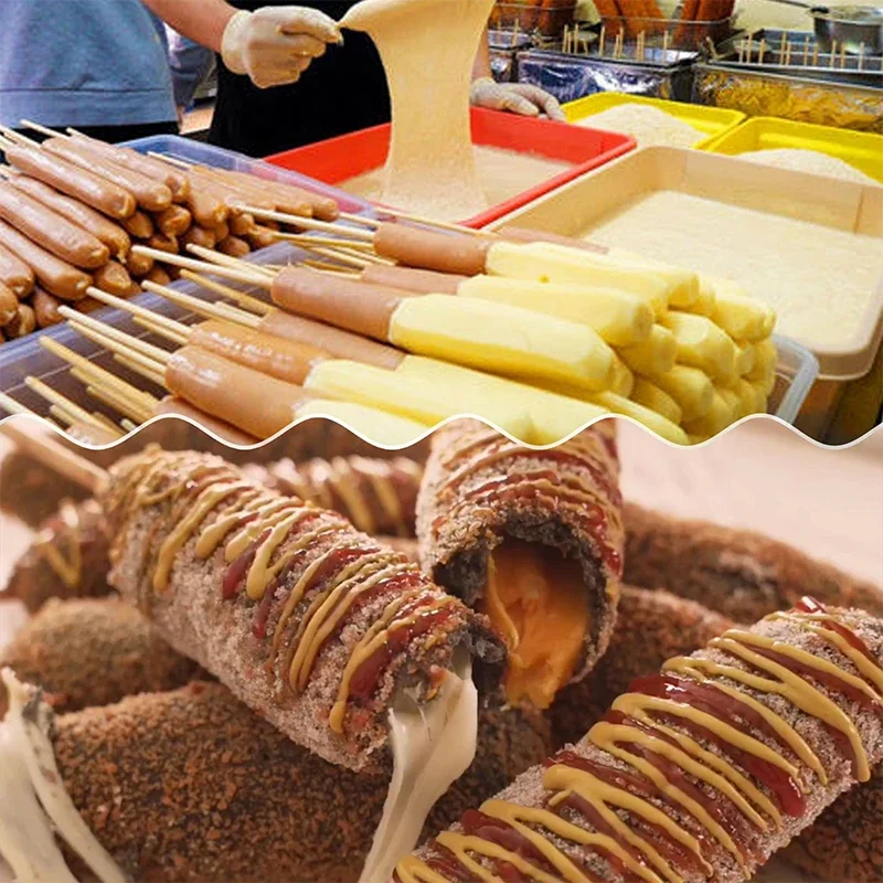 12L大容量業務用自動チーズホットドッグスティックフライヤー - Corn Dog Stick のレビューと価格