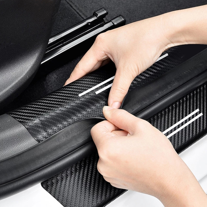 車のドアのしきい値,保護プレート,ビニールカーボンファイバー - Crepe Pan Carbon のレビューと価格
