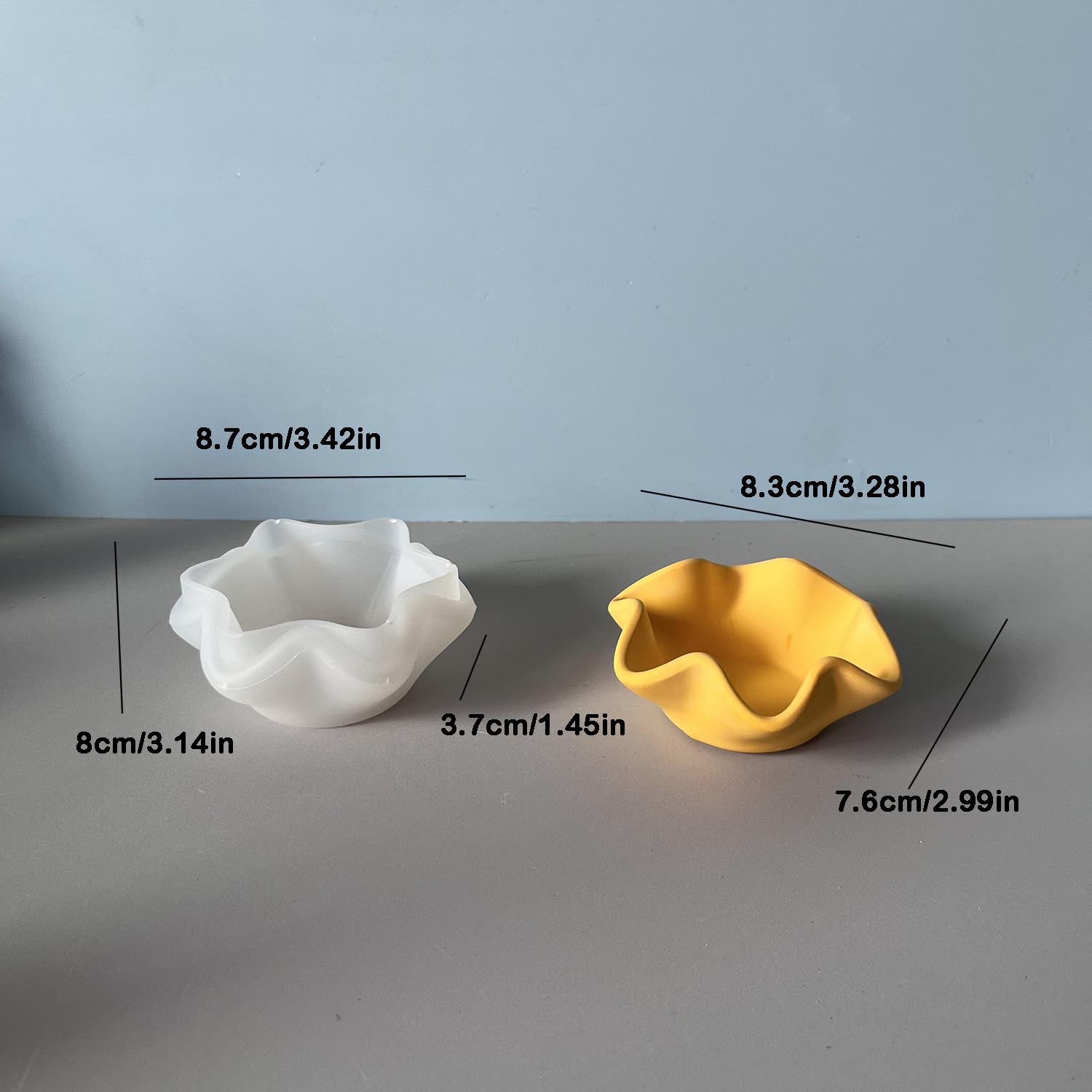 創造的な曲線エッジのキャンドルボウルシリコンモールド DIY - Potsticker Mold のレビューと価格