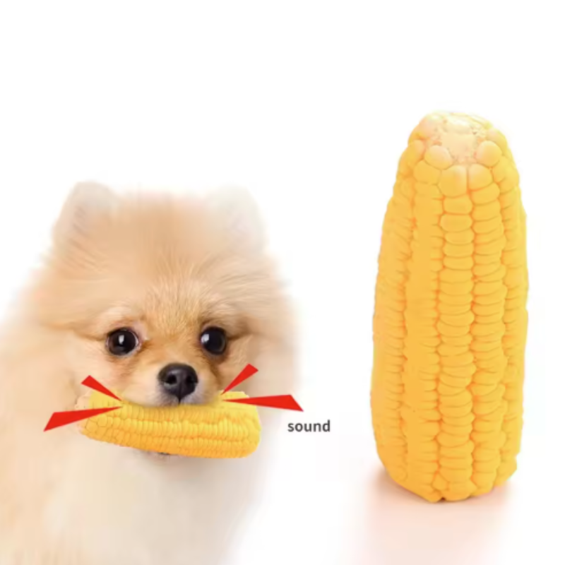 子犬用の音が出るコーンドッグおもちゃ。歯磨きや自己啓発に役立 - Corn Dog Stick のレビューと価格